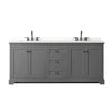 Custom image for Dark Gray with Matte Black Trim / White Quartz / No Mirror