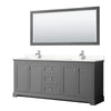 Custom image for Dark Gray with Polished Chrome Trim / Carrara Cultured Marble / 70