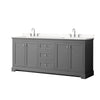 Custom image for Dark Gray with Polished Chrome Trim / Carrara Cultured Marble / No Mirror