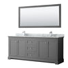 Custom image for Dark Gray with Polished Chrome Trim / White Carrara Marble / 70