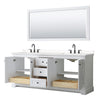 Custom image for White with Matte Black Trim / Carrara Cultured Marble / 70