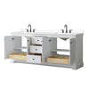Custom image for White with Matte Black Trim / Carrara Cultured Marble / No Mirror