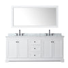 Custom image for White with Matte Black Trim / White Carrara Marble / 70