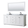 Custom image for White with Matte Black Trim / White Carrara Marble / 70