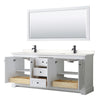 Custom image for White with Matte Black Trim / White Quartz / 70