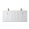 Custom image for White with Matte Black Trim / White Quartz / No Mirror
