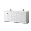 Custom image for White with Matte Black Trim / White Quartz / No Mirror