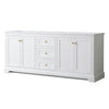 Custom image for White with Brushed Gold Trim / No Mirror