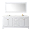 Custom image for White with Brushed Gold Trim / Giotto Quartz / 70