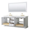 Custom image for White with Brushed Gold Trim / Giotto Quartz / 70