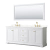 Custom image for White with Brushed Gold Trim / Giotto Quartz / 70