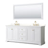 Custom image for White with Brushed Gold Trim / White Quartz / 70