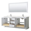 Custom image for White with Polished Chrome Trim / Carrara Cultured Marble / 70