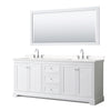 Custom image for White with Polished Chrome Trim / Carrara Cultured Marble / 70