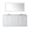 Custom image for White with Polished Chrome Trim / White Carrara Marble / 70
