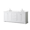 Custom image for White with Polished Chrome Trim / White Cultured Marble / No Mirror