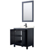 Custom image for Dark Blue with Matte Black Trim / Carrara Cultured Marble / 24