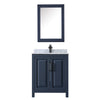 Custom image for Dark Blue with Matte Black Trim / White Carrara Marble / Medicine Cabinet