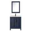 Custom image for Dark Blue with Matte Black Trim / Giotto Quartz / Medicine Cabinet
