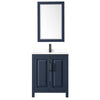 Custom image for Dark Blue with Matte Black Trim / White Cultured Marble / 24