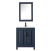 Custom image for Dark Blue with Matte Black Trim / White Cultured Marble / Medicine Cabinet