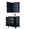 Custom image for Dark Blue with Matte Black Trim / White Cultured Marble / Medicine Cabinet
