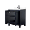 Custom image for Dark Blue with Matte Black Trim / White Cultured Marble / No Mirror