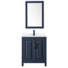 Custom image for Dark Blue with Matte Black Trim / White Quartz / 24