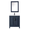 Custom image for Dark Blue with Matte Black Trim / White Quartz / Medicine Cabinet