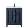Custom image for Dark Blue with Matte Black Trim / White Quartz / No Mirror
