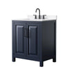 Custom image for Dark Blue with Matte Black Trim / White Quartz / No Mirror