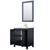 Custom image for Dark Blue with Brushed Gold Trim / Carrara Cultured Marble / 24