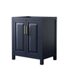 Custom image for Dark Blue with Brushed Gold Trim / No Mirror