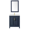 Custom image for Dark Blue with Brushed Gold Trim / Giotto Quartz / 24