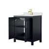 Custom image for Dark Blue with Brushed Gold Trim / Giotto Quartz / No Mirror