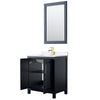 Custom image for Dark Blue with Brushed Gold Trim / White Quartz / 24