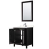Custom image for Dark Espresso with Polished Chrome Trim / Carrara Cultured Marble / 24