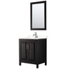 Custom image for Dark Espresso with Polished Chrome Trim / Carrara Cultured Marble / 24
