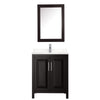 Custom image for Dark Espresso with Polished Chrome Trim / Carrara Cultured Marble / Medicine Cabinet