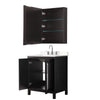 Custom image for Dark Espresso with Polished Chrome Trim / Carrara Cultured Marble / Medicine Cabinet