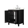 Custom image for Dark Espresso with Polished Chrome Trim / Carrara Cultured Marble / No Mirror
