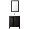 Custom image for Dark Espresso with Polished Chrome Trim / White Cultured Marble / 24