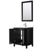 Custom image for Dark Espresso with Polished Chrome Trim / White Cultured Marble / 24