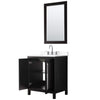 Custom image for Dark Espresso with Polished Chrome Trim / White Cultured Marble / 24