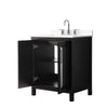 Custom image for Dark Espresso with Polished Chrome Trim / White Cultured Marble / No Mirror