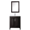 Custom image for Dark Espresso with Polished Chrome Trim / White Quartz / Medicine Cabinet