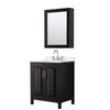 Custom image for Dark Espresso with Polished Chrome Trim / White Quartz / Medicine Cabinet