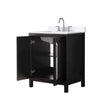 Custom image for Dark Espresso with Polished Chrome Trim / White Quartz / No Mirror