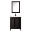 Custom image for Dark Espresso with Matte Black Trim / Carrara Cultured Marble / Medicine Cabinet