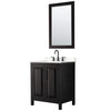 Custom image for Dark Espresso with Matte Black Trim / Carrara Cultured Marble / 24